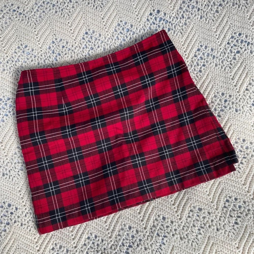 Vintage Skort Uniform Mini XS W 10 Kids Tartan Plaid Dark Academia Punk Mini